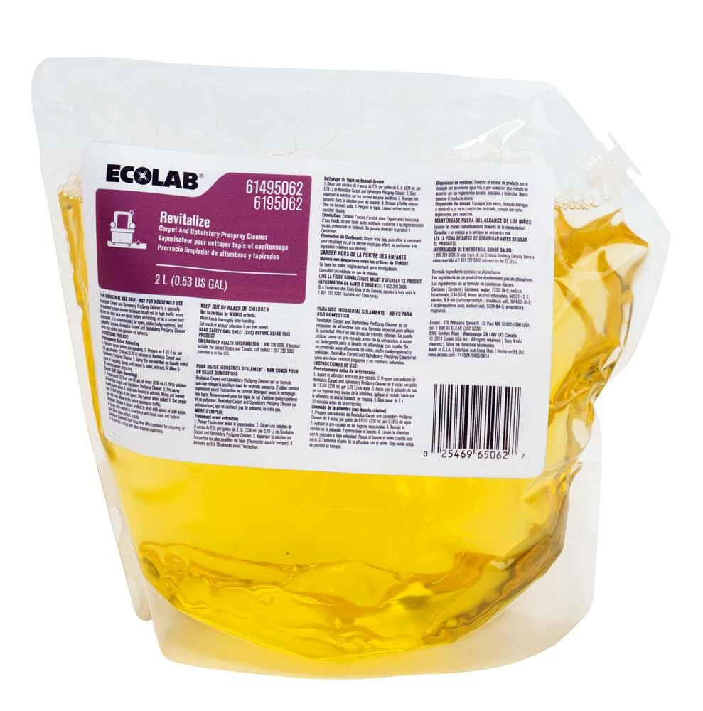 Brand new 💯 Ecolab Revitalize™ 2 L Carpet and Upholstery Prespray Cleaner 🌟