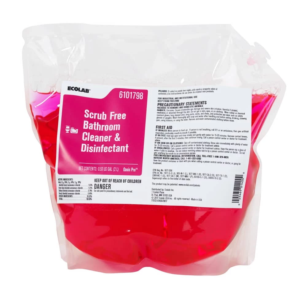 Best reviews of 🥰 Ecolab 2 L Scrub Free Bathroom Cleaner and Disinfectant (Case of 2) 🥰